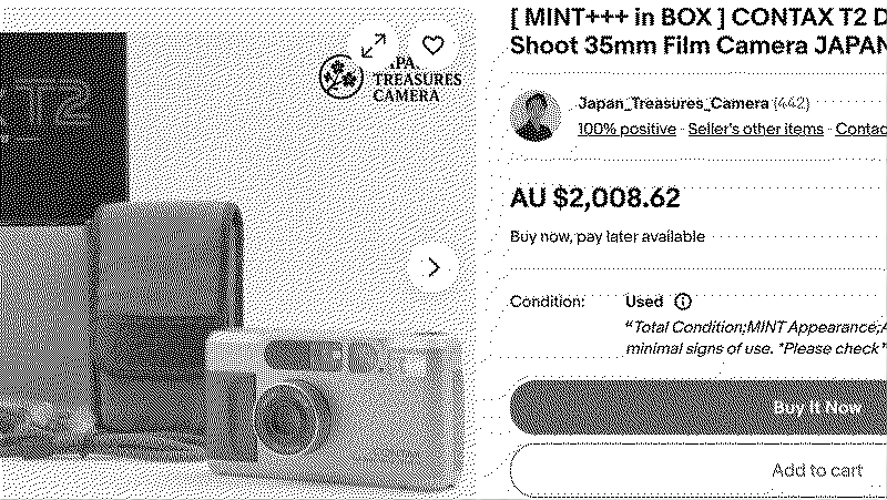 Contax T2 for sale on eBay