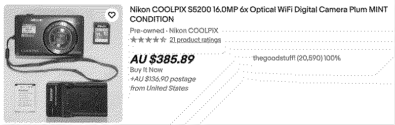 Overpriced Point and Shoot for sale on eBay