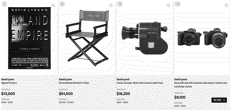David Lynch Auction Screenshot