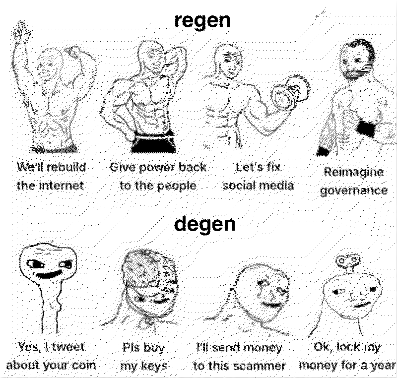 regen versus degen meme